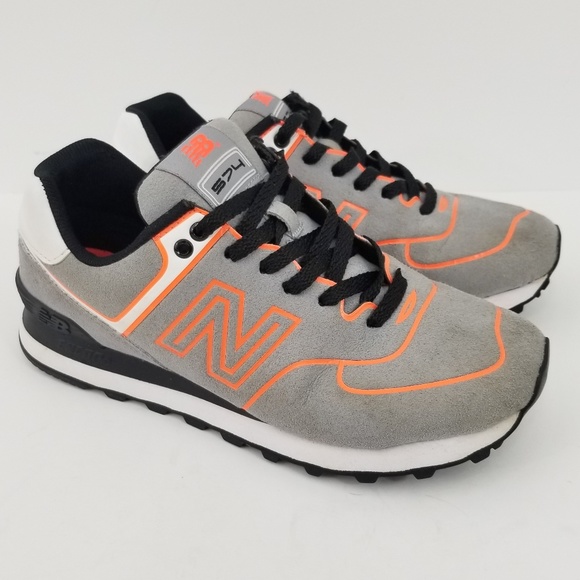 new balance 574 gray orange
